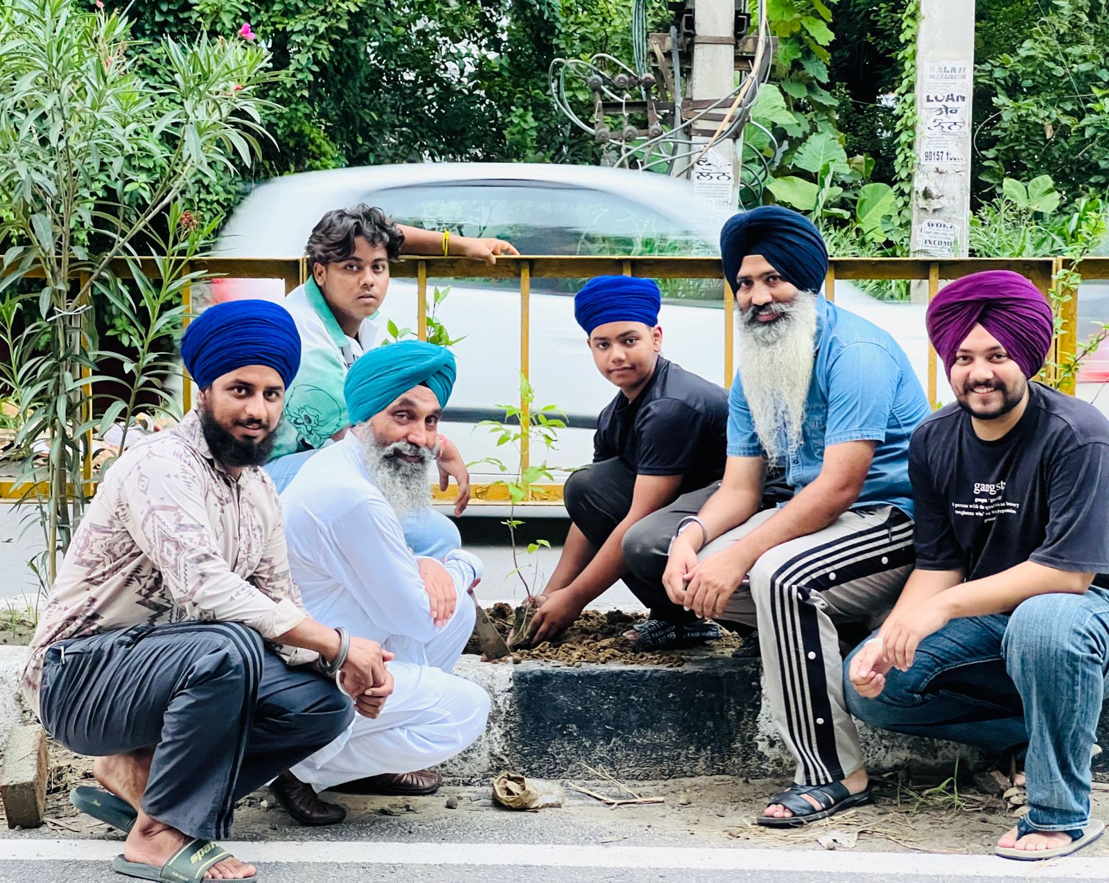 Harmanjit Singh celebrated his 16th birthday by planting 16 saplings